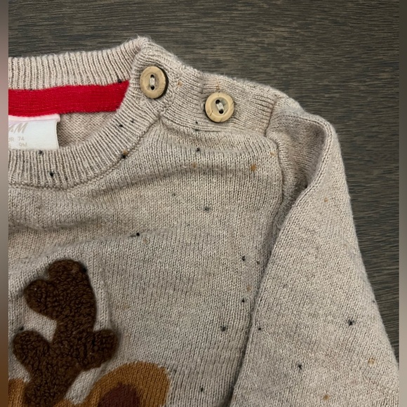 H&M Boys 9 Month Reindeer Sweater - Picture 2 of 5